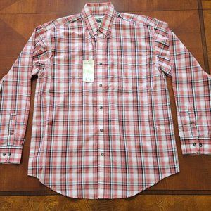 Wrangler men's Riata long sleeve plaid western shirt